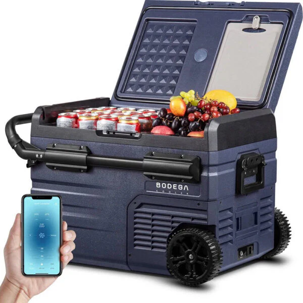 Frigorifero portatile per auto da 12 volt e 37 litri, congelatore per auto per esterni, campeggio, viaggi, camper, controllo APP