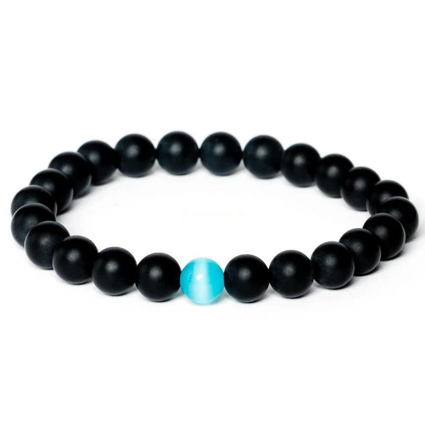 Balans Armband - Frosted Onyx & Opaliet - Focus