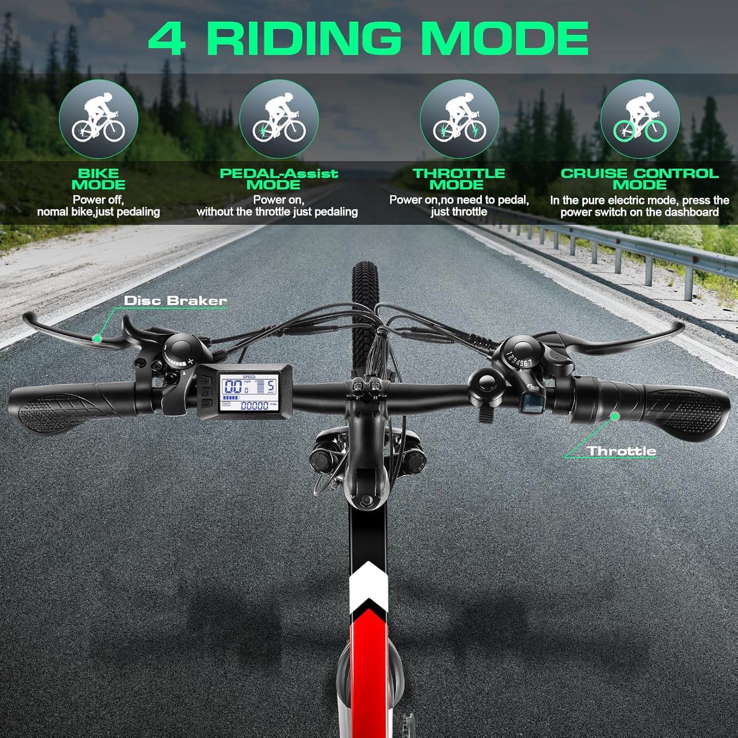 Vivi Electric Bike for Adults, Peak 780W Ebike 26 Electric Mountain Bike, 22MPH Adult Electric Bicycles Commuter Ebike with 48V Battery, Up to 50 Miles, Cruise Control, 21 Speed, UL 2849 Certified