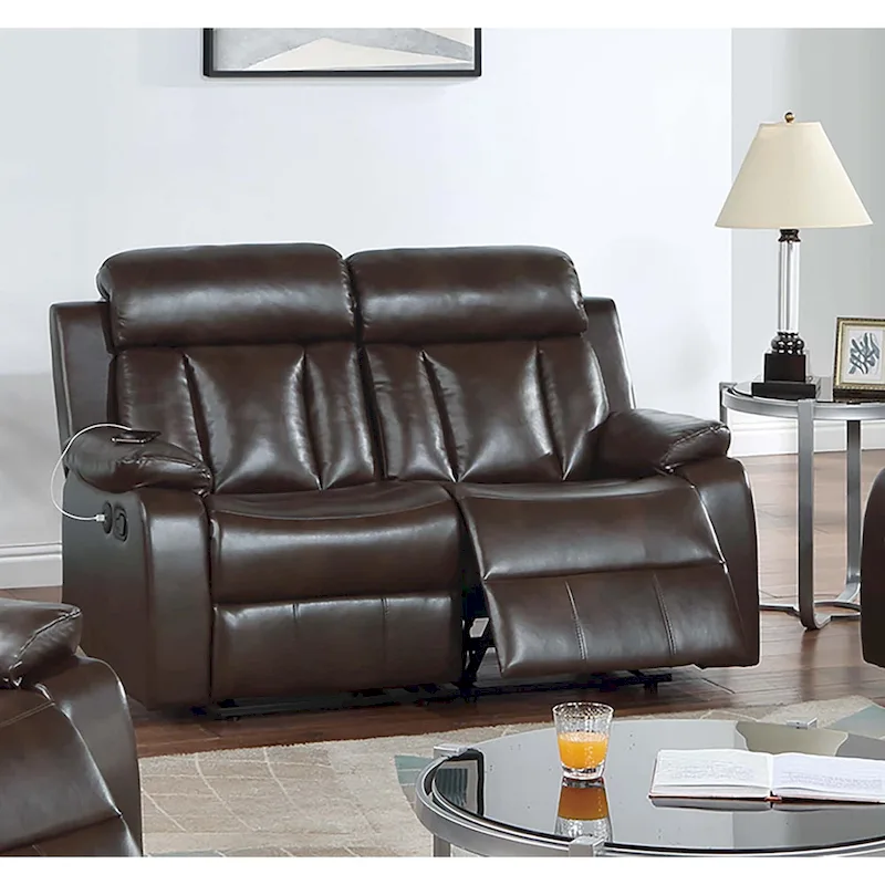 Poundex Reclining Loveseat