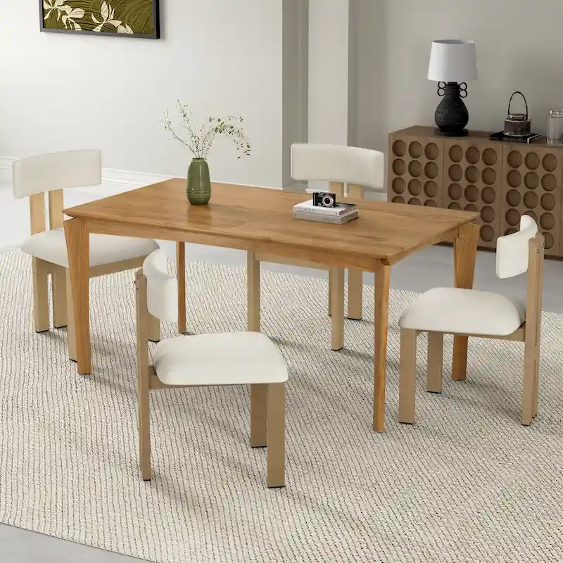 Set of 4 Astura Upholstered Dining Chairs with Iron Frame by Christopher Knight Home