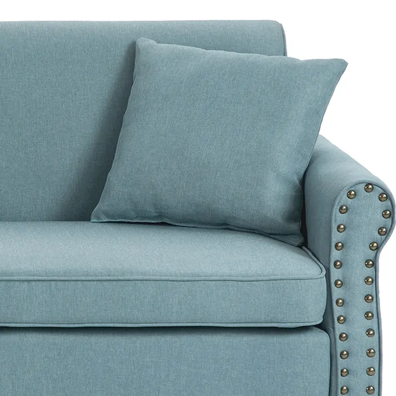 73 Sofa with Nailhead Trim Rolled Arms