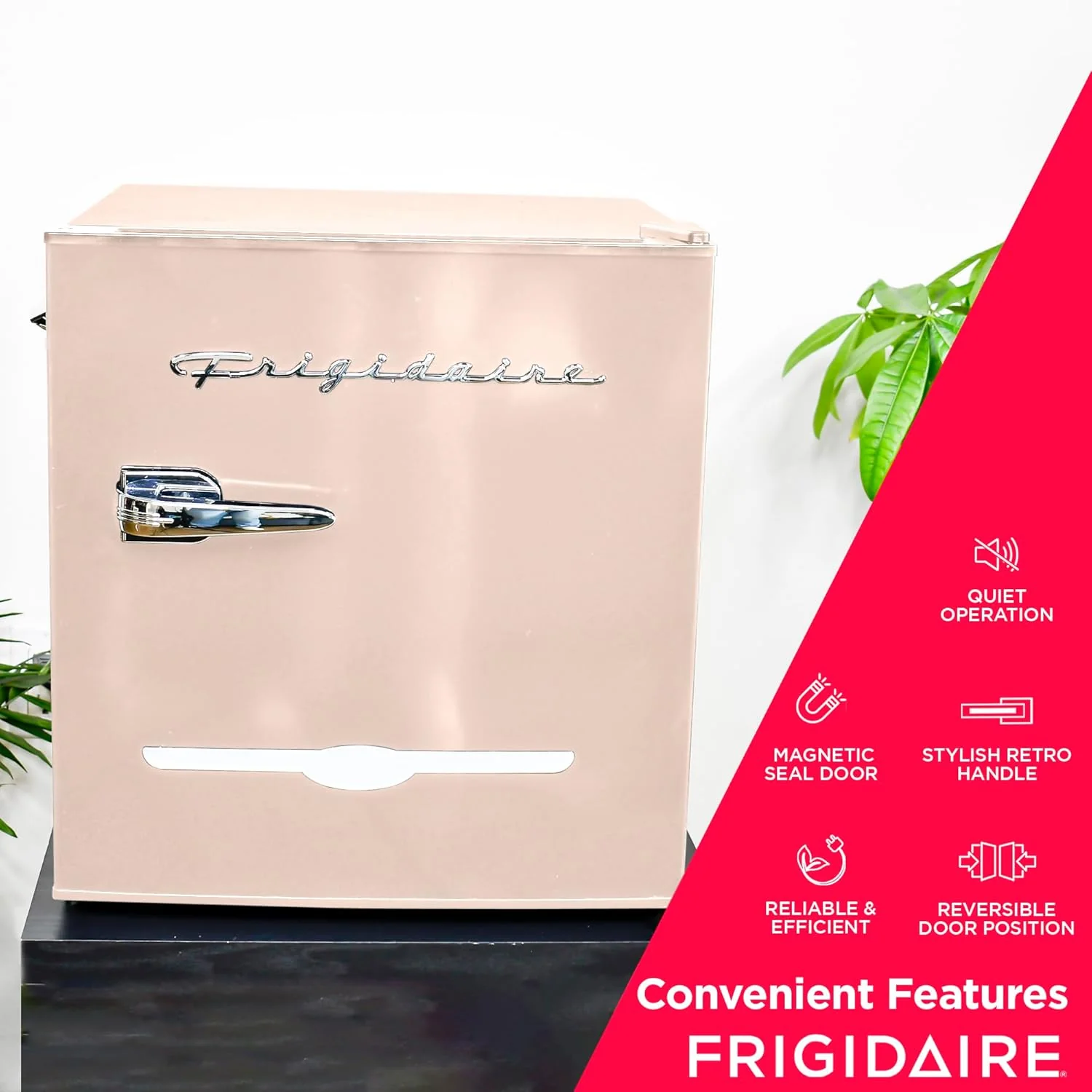 Frigidaire EFR176 Retro Compact Fridge with Chiller Mini Refrigerator with Built-in Bottle Opener for Office, Bedroom, Dorm Room or Cabin, 1.6 cu ft 16