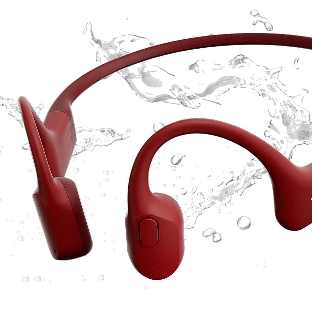 Shokz – OpenRun Bone Conduction Open-Ear Endurance Headphones – Red