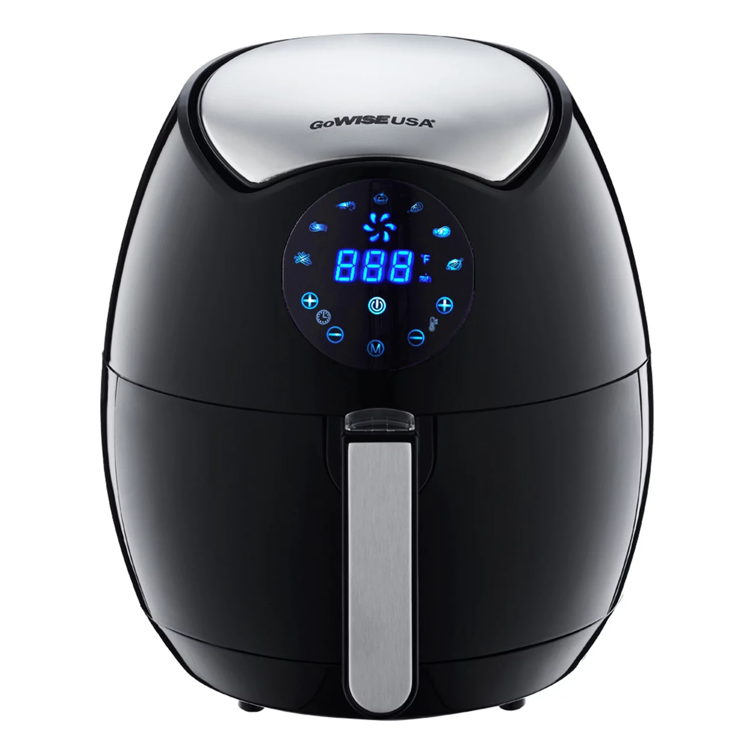 Freidora de aire eléctrica GoWISE USA GW22621 de 4.ª generación, color negro, 3,7 cuartos de galón, 1400 W, nueva