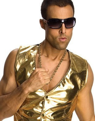 Gold Chain Gangster Chain 36 Small Links  0.50 Width