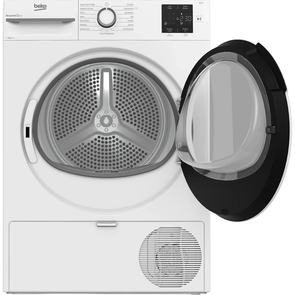 Beko 8kg Heat Pump Sensor Dryer - White | BM3T3822N