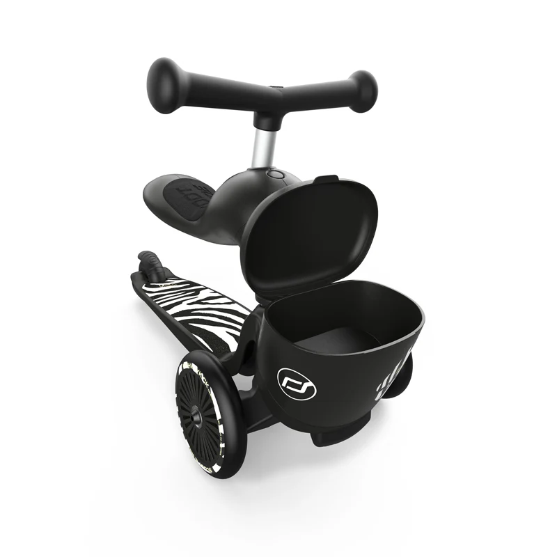 2025 Patinete Scoot & Ride Highwaykick 1 Lifestyle 2-en-1 con Asiento, para Niños de 1 a 5 Años, Diseño con Compartimento de Almacenamiento