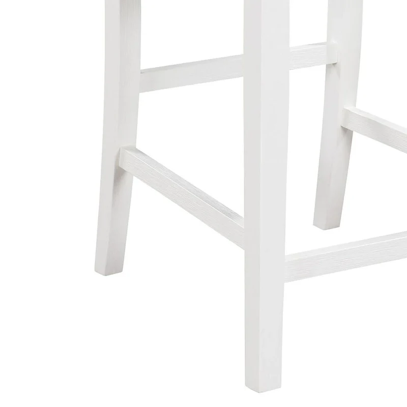 3-Pieces Bar Pub Set with Counter Height Dining Table and 2 Chairs
