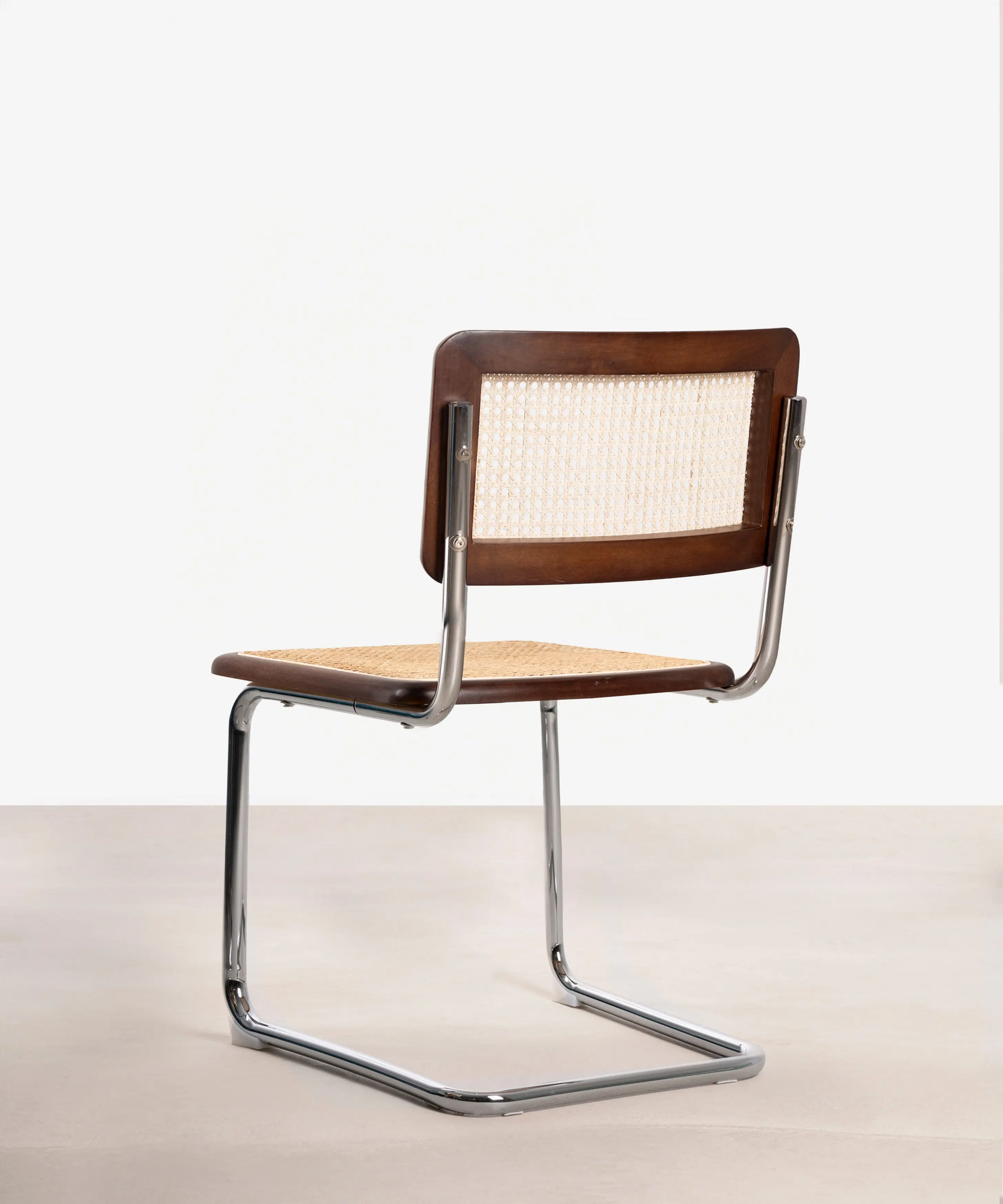 Silla de Comedor de Madera, Ratán y Metal Candy