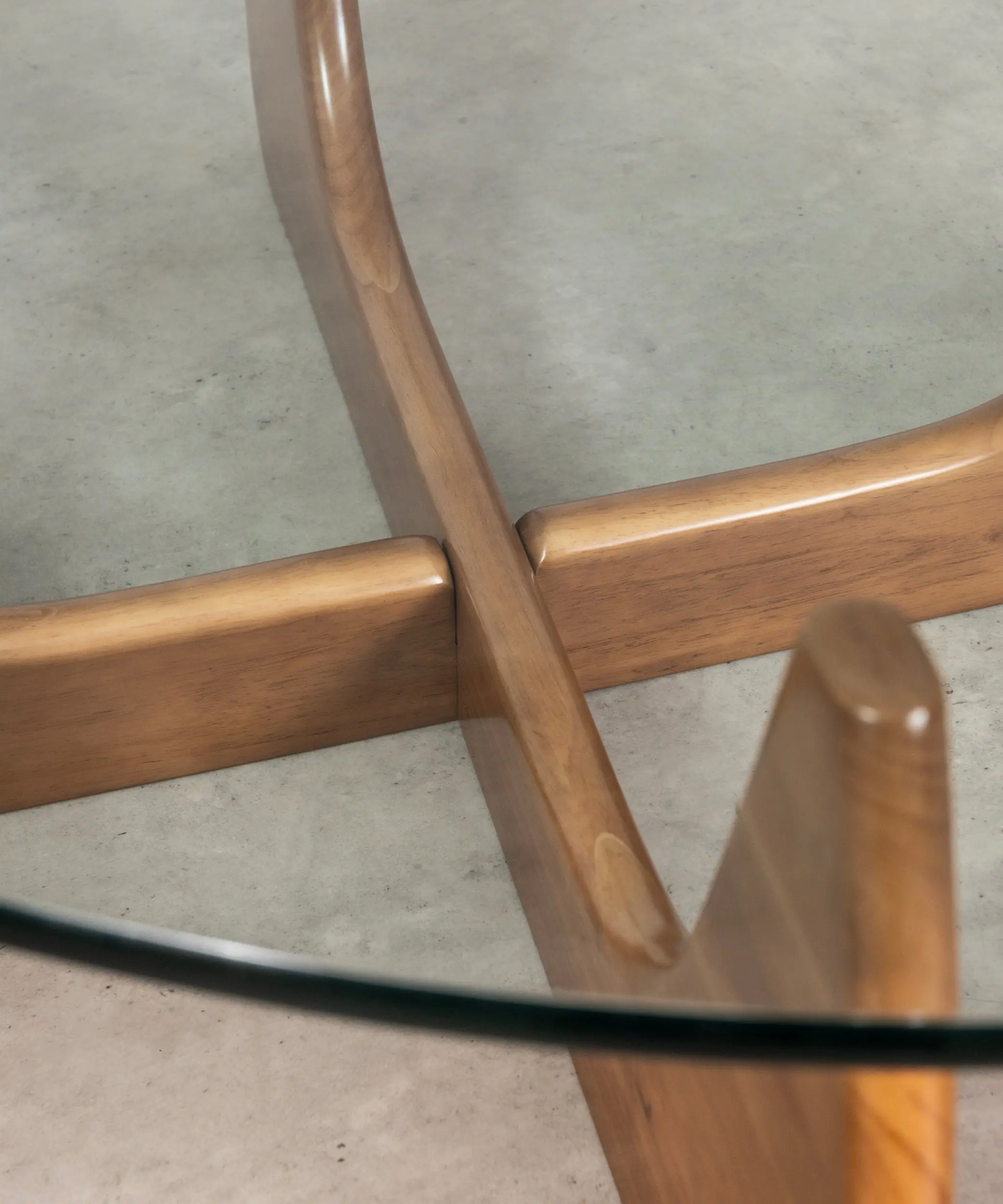 Mesa de Centro en Cristal Templado y Madera Michi Noriaki