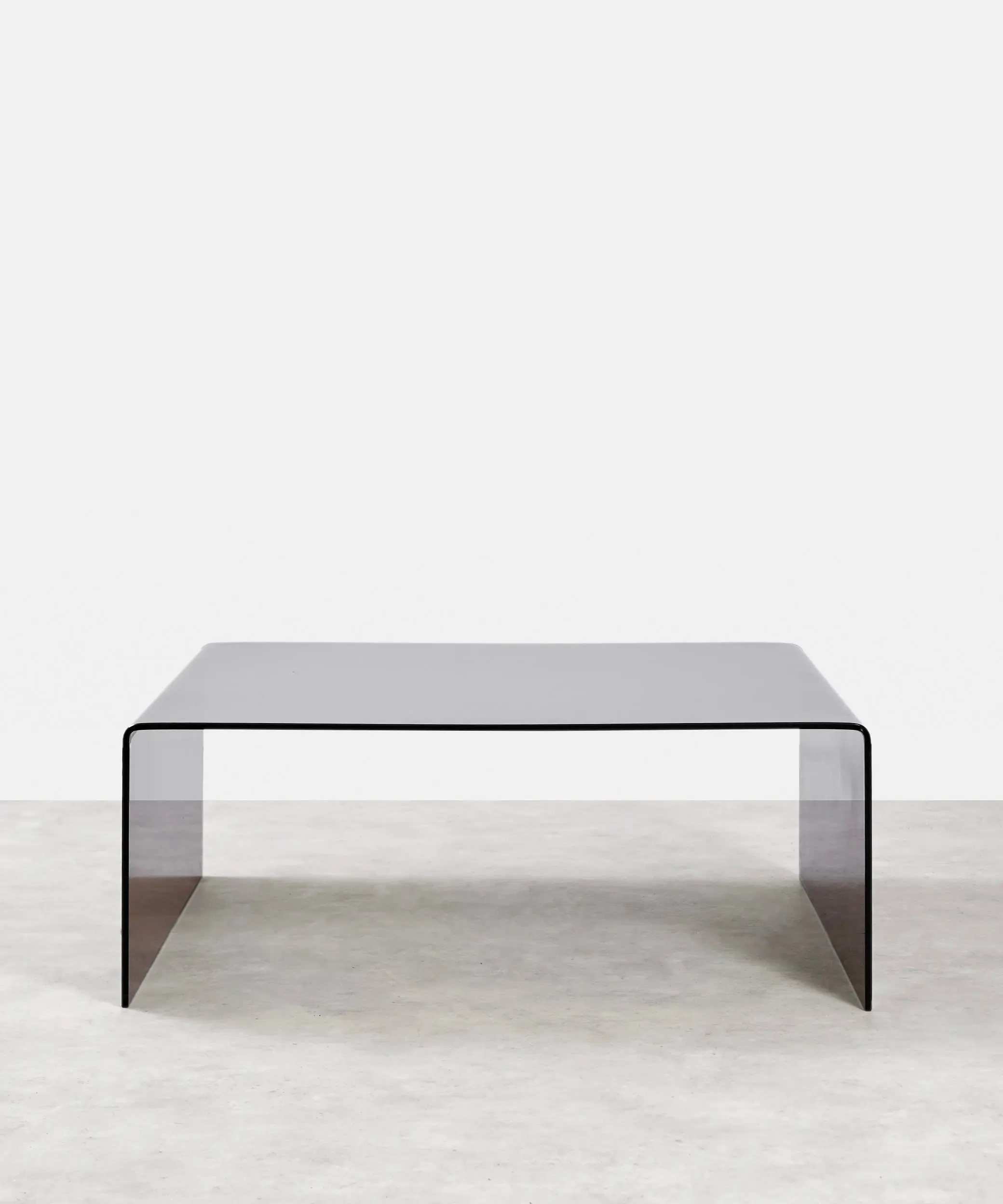 Mesa de Centro Cuadrada de Cristal Curvado Burano 100 cm x 100 cm