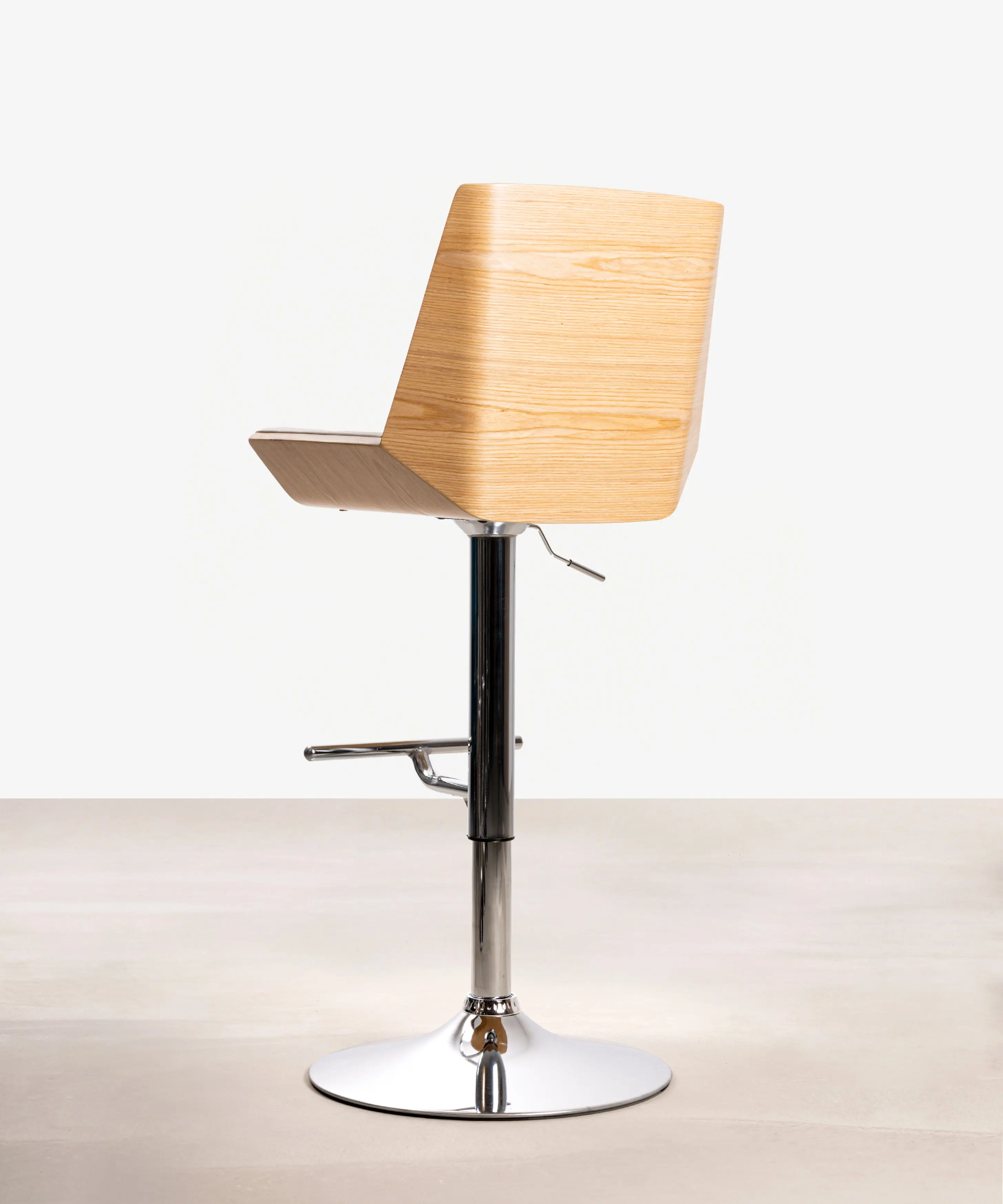 Taburete de Madera y Polipiel Regulable Lyssa