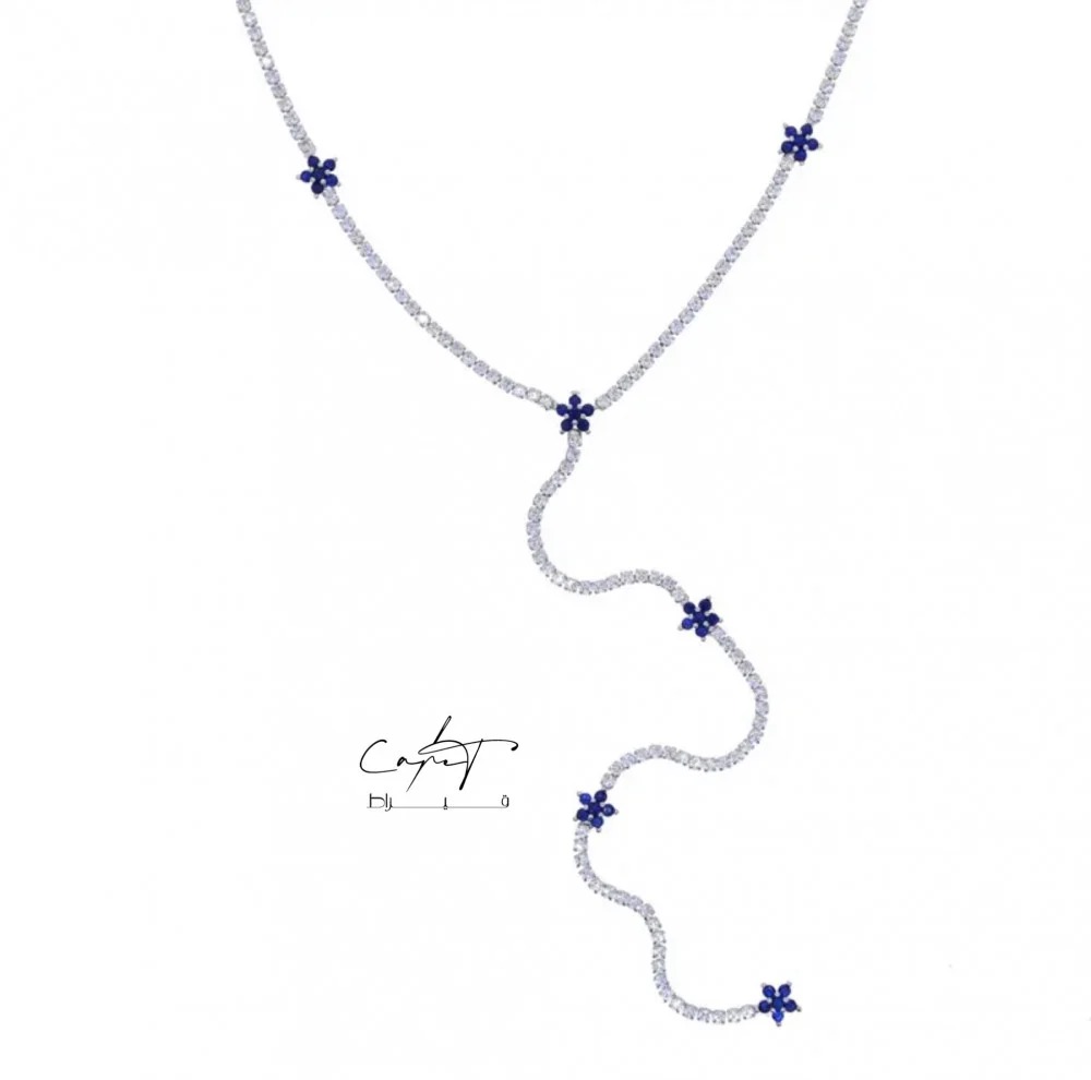 Zircon tennis necklace