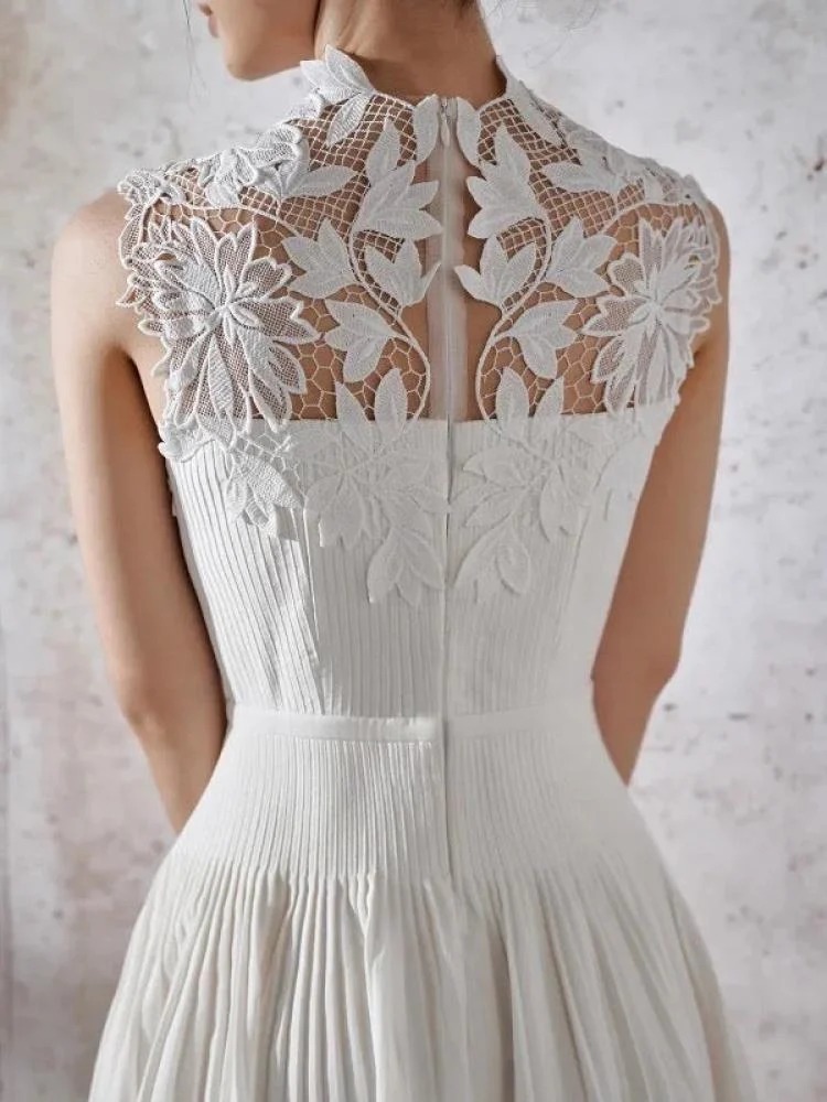 Mesh Shoulders with Flowers