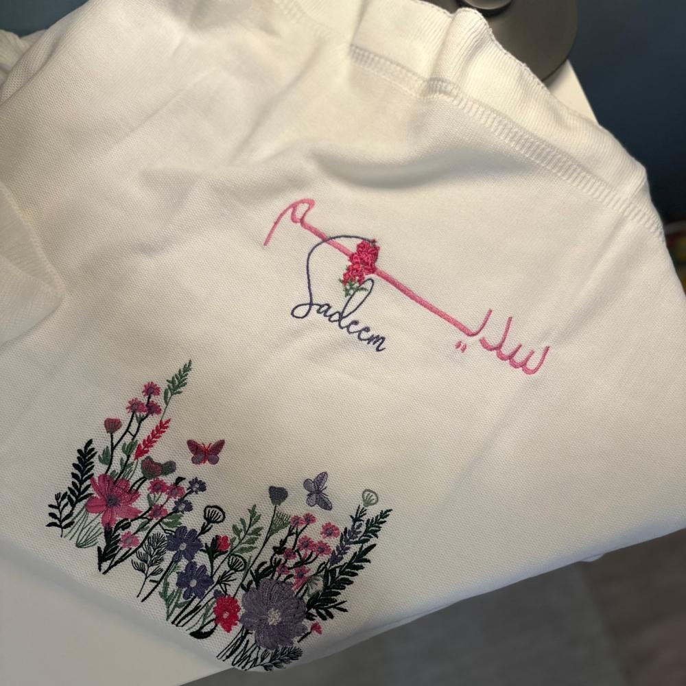 Custom embroidered baby blanket