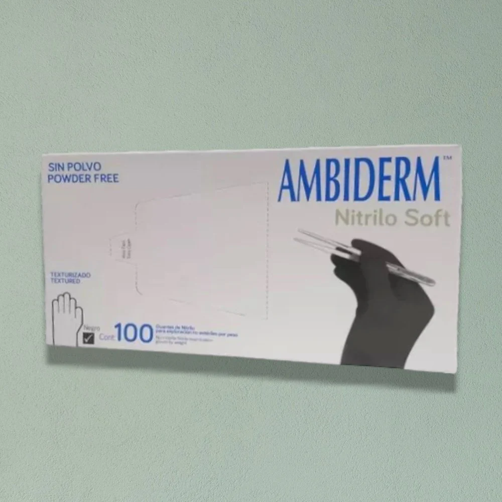 AMBIDERM | Guantes | Nitrilo Medianos (Negro)