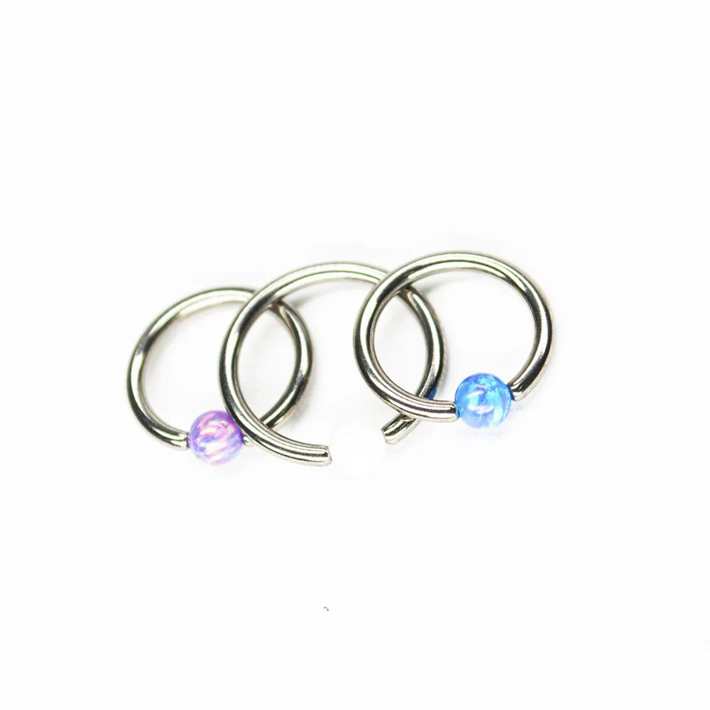 SOULFLOWER | Argolla Titanio De Presion | Opalo Bola