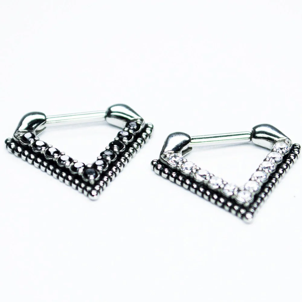 Soulflower | Clicker Acero Quirúrgico | Triangulo Zirconia