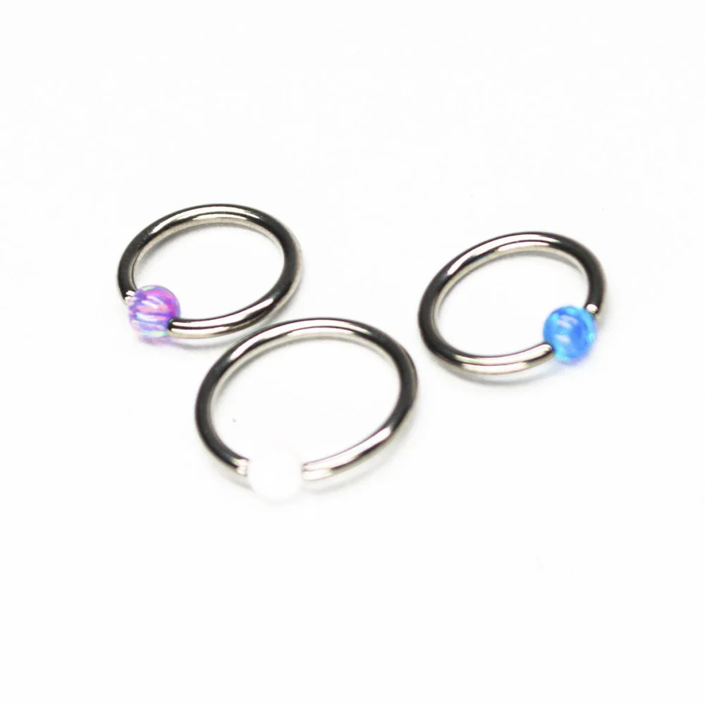 SOULFLOWER | Argolla Titanio De Presion | Opalo Bola