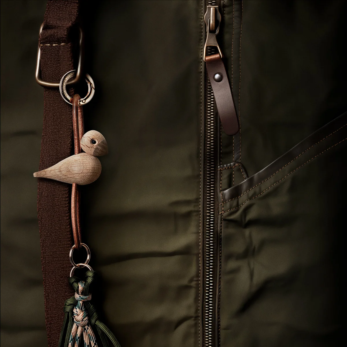 Kay Bojesen SONGBIRD Brelok do Kluczy - Przywieszka do Torebki - Ptaszek / Jasny