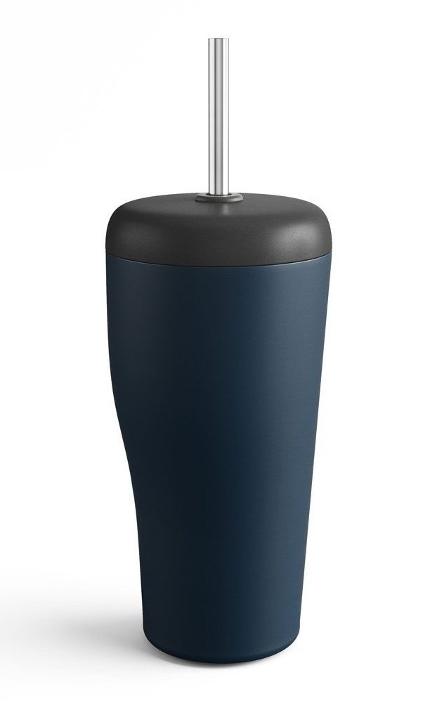 Georg Jensen SKY Kubek Termiczny ze Słomką 400 ml / Granatowy