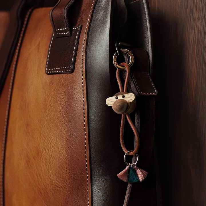 Kay Bojesen MONKEY Brelok do Kluczy - Przywieszka do Torebki - Małpka / Czarny Pasek