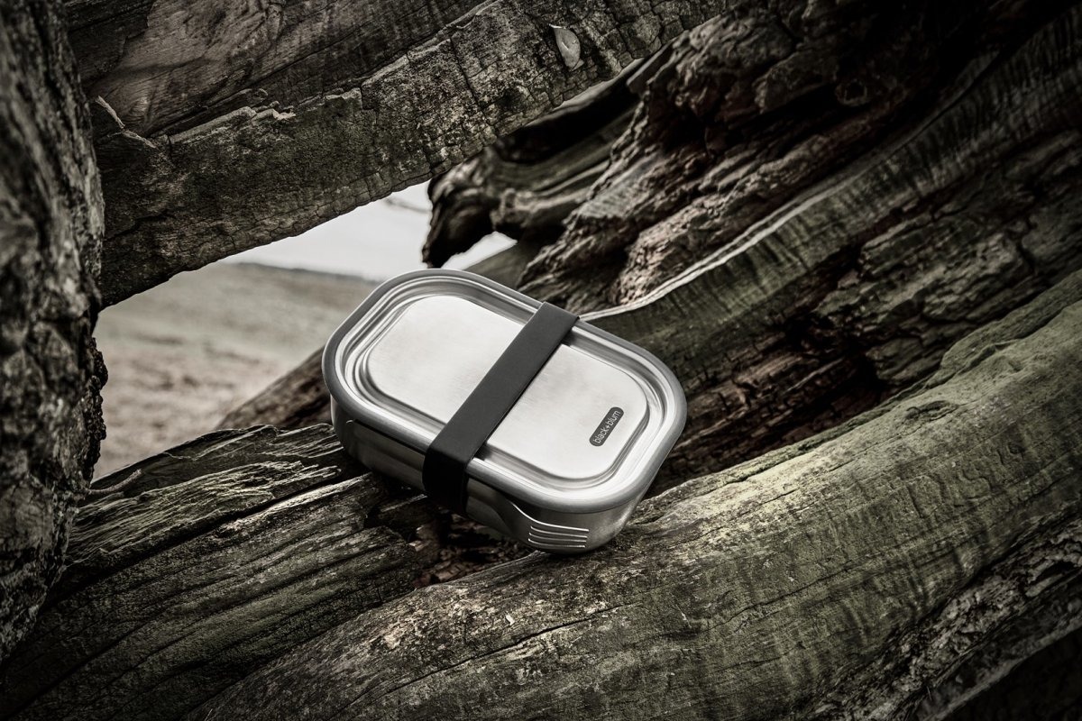 black+blum CLASSIC Stalowy Lunchbox L / Czarny