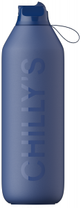 Chilly's SERIES 2 FLIP Stalowa Butelka Sportowa 1 l / Niebieska