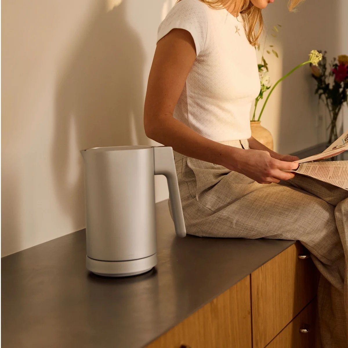 Jacob Jensen NORDIC Czajnik Elektryczny z Regulacją Temperatury 1,2 l / Srebrny