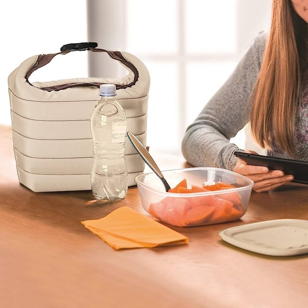 Guzzini HANDY ON THE GO Mała Torba Termiczna z Pojemnikiem na Lunch / Niebieska