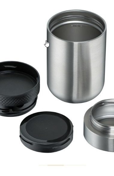 Wmf MY2GO Stalowy Termos Obiadowy 500 + 200 ml / Srebrny