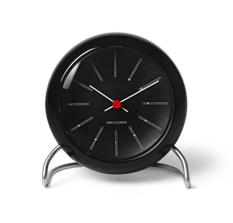 Rosendahl ARNE JACOBSEN Zegarek Stołowy - Budzik Czarny - Bankers