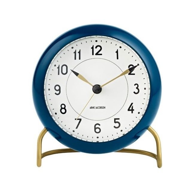 Rosendahl ARNE JACOBSEN Zegarek Stołowy - Budzik Petrol/Złoty - Station