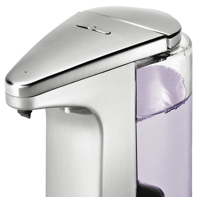 simplehuman SENSOR Bezdotykowy Automatyczny Dozownik z Czujnikiem do Mydła, Żelu Antybakteryjnego, Płynu - Srebrny