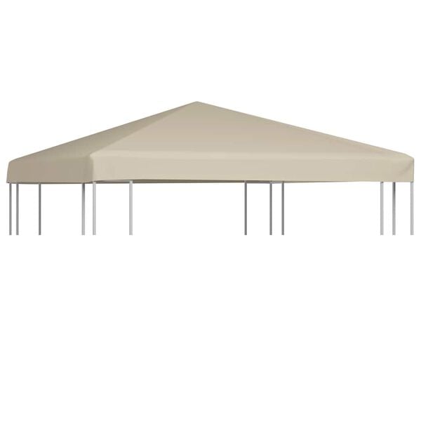 Beige Gazebo Top Cover, Polyester with PVC Coating, 9.8 x 9.8 ft