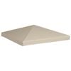 Beige Gazebo Top Cover, Polyester with PVC Coating, 9.8 x 9.8 ft