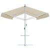Cream Powder-Coated Steel Awning, Large Foldable Design
