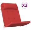 Red Oxford Fabric Adirondack Chair Cushions – 2-Piece Set