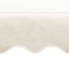 Cream Powder-Coated Steel Awning, Large Foldable Design