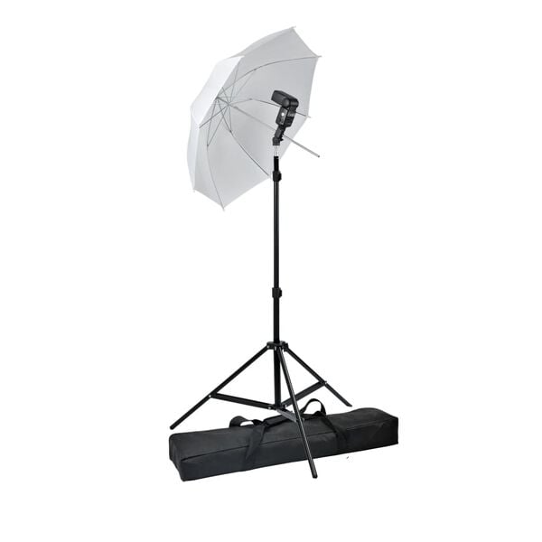 Manual Speedlight Set, Black Metal, Height Adjustable