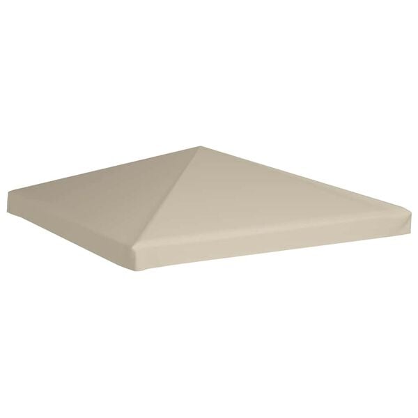 Beige Gazebo Top Cover, Polyester with PVC Coating, 9.8 x 9.8 ft