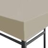 Beige Gazebo Top Cover, Polyester with PVC Coating, 9.8 x 9.8 ft