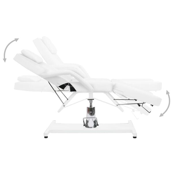 White Massage Table, Multi-Level Adjustable Height, 70.9