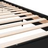 Black Engineered Wood Bed Frame, Small Single, Durable Design