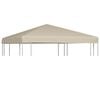 Beige Gazebo Top Cover, Polyester with PVC Coating, 9.8 x 9.8 ft