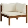 Cream Garden Lounge Set – Solid Acacia Wood, Large Modular Design
