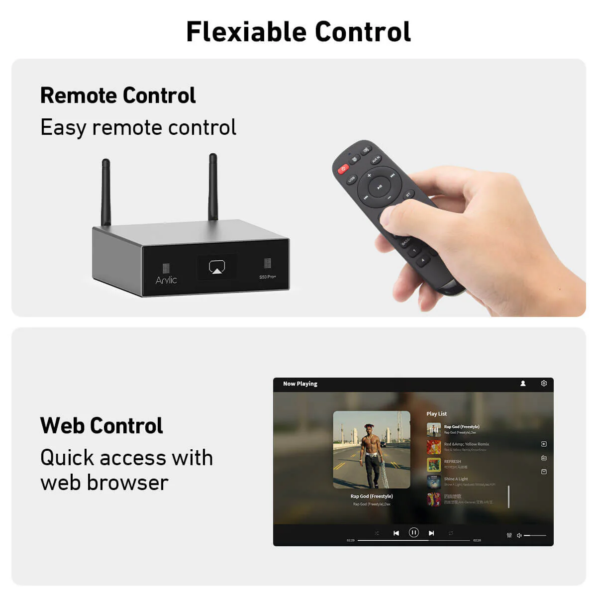 S50 Pro+ Wireless Stereo Preamp With aptX HD & ESS 9023 DAC