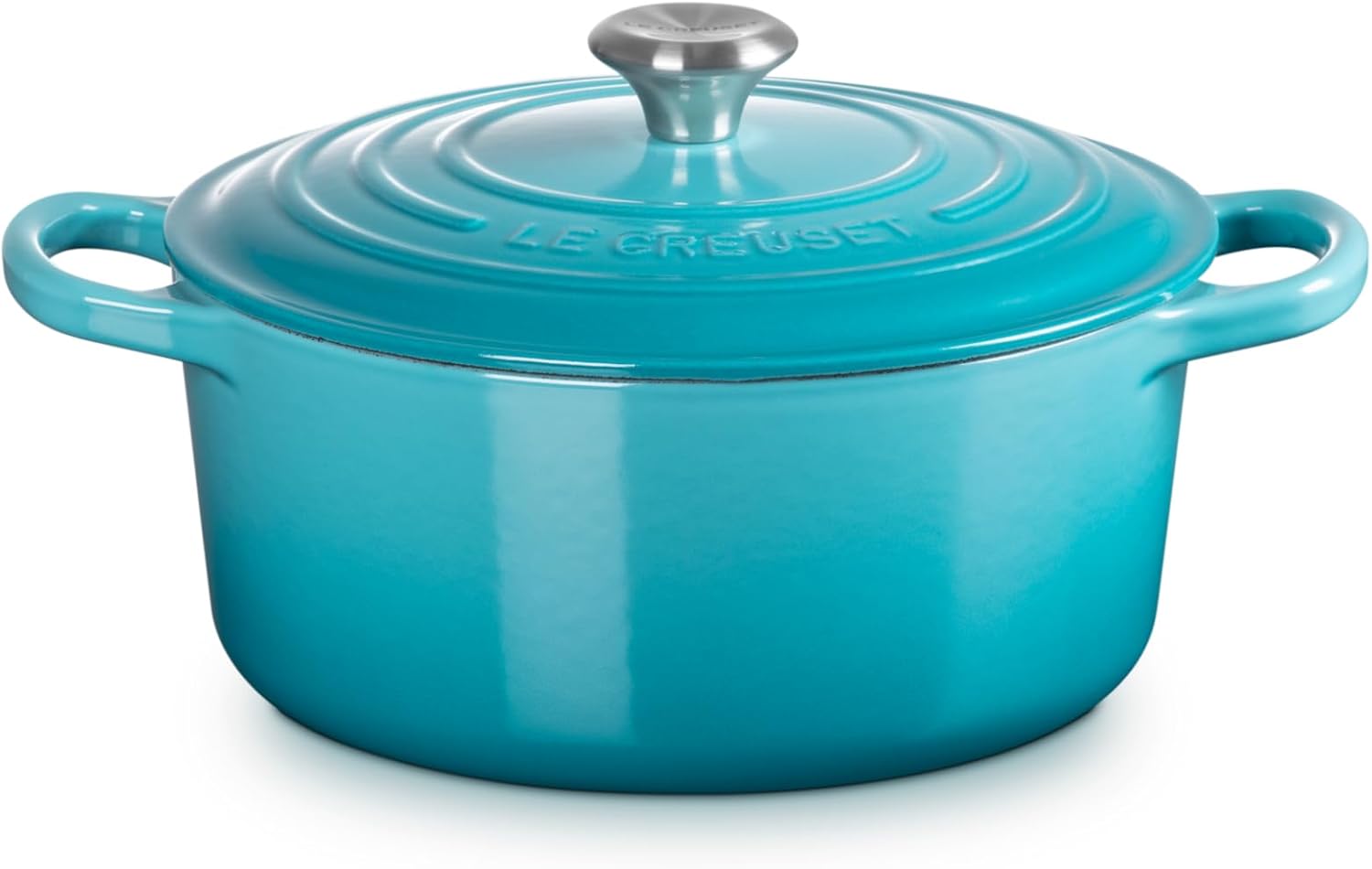 Le Creuset Signature żeliwne naczynie do pieczenia z pokrywką, Ø 26 cm, okrągłe, nadaje się do wszystkich rodzajów kuchenek i kuchenek indukcyjnych, pojemność: 5,3 l, 5,135 kg, kolor czerwony