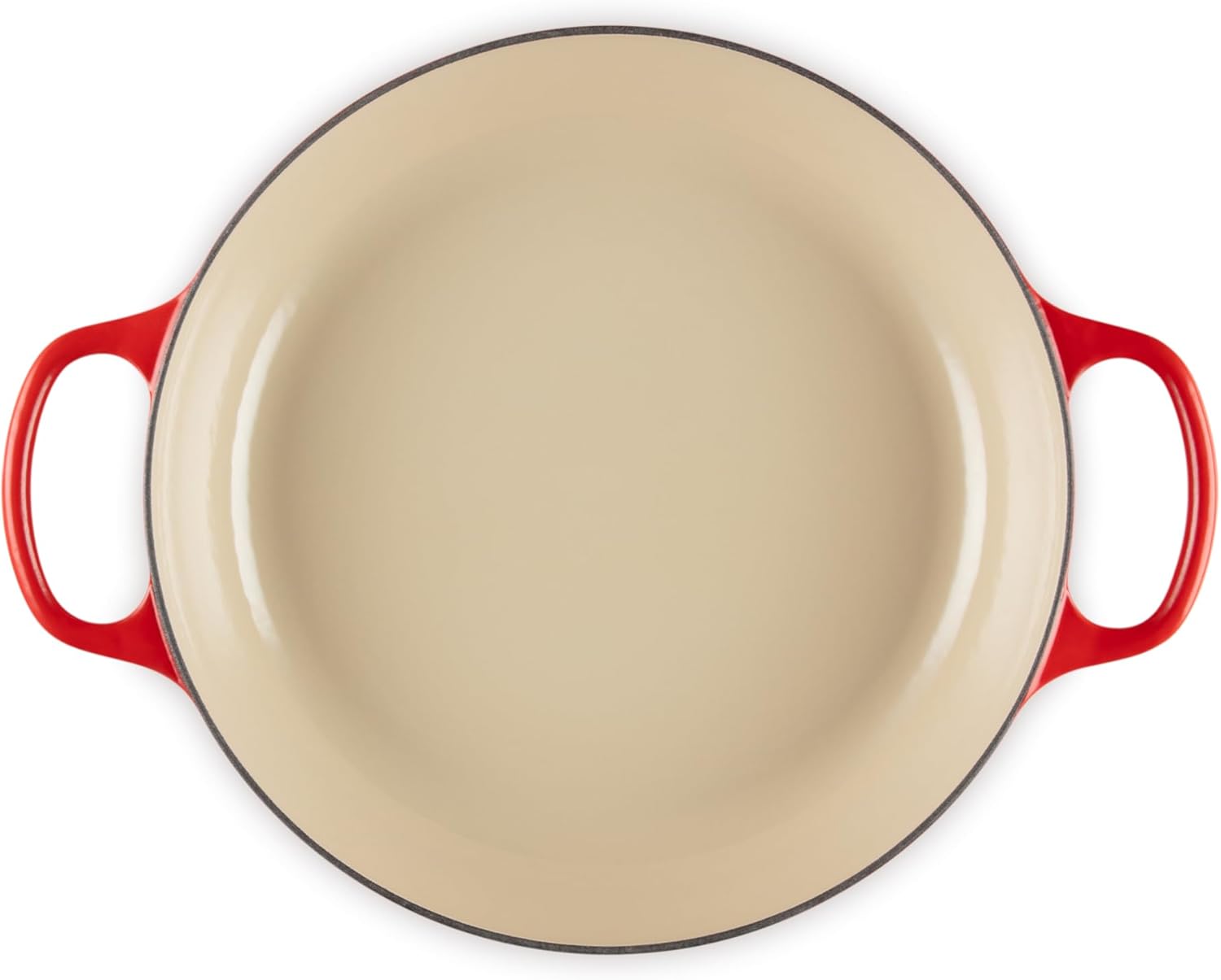 Le Creuset Signature żeliwny garnek Gourmet, okrągły, Ø 30 cm, 3,5 l, do wszystkich rodzajów kuchenek włącznie z indukcyjnymi, 5,55 kg, czerwony piec